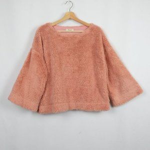 Madewell Superfurry Top in Tinted Pink